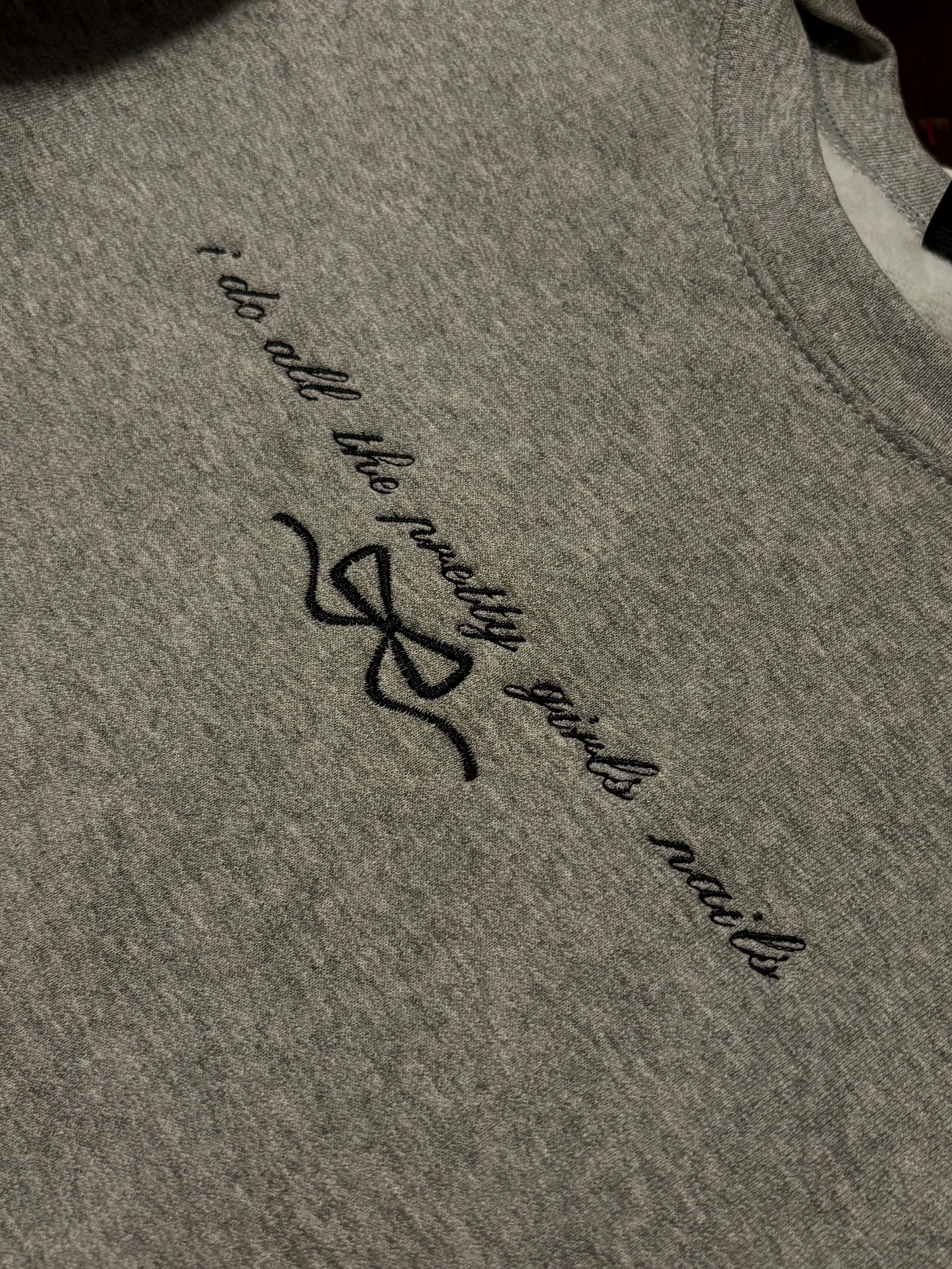 Pretty Girls Nails Crew Neck