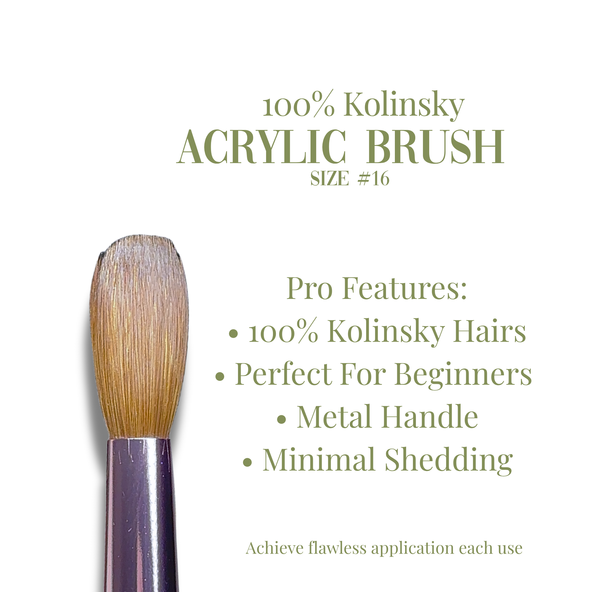 AXCRYLICS 100% Kolinsky Brush